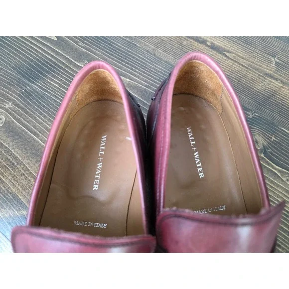 VERO CUOIO Italian Leather Slip On Mahogany Loafers Dress Shoes Italy Men's 10.5 - Picture 16 of 16